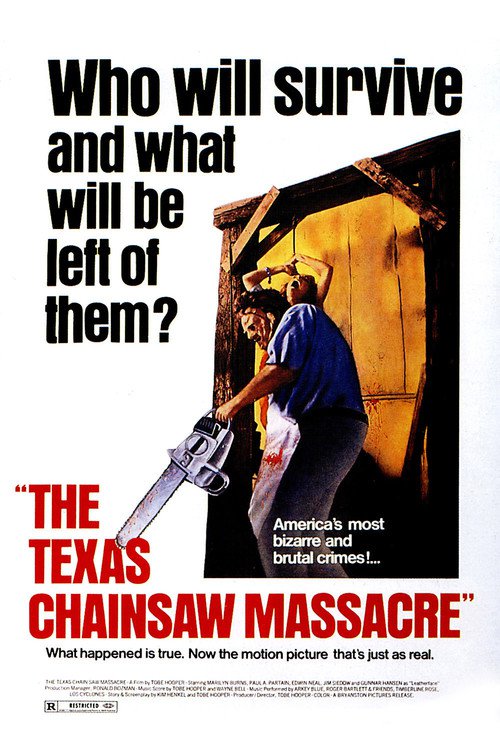 Poster for the movie "The Texas Chain Saw Massacre"